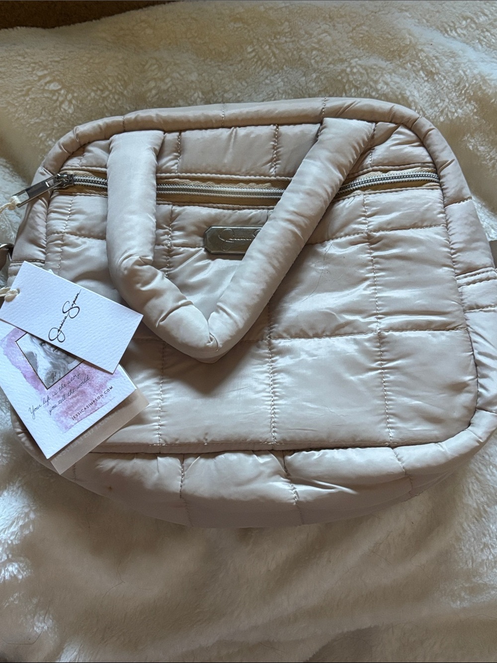 Quilted Puffer Insulated Lunch bag. Jessica Simpson